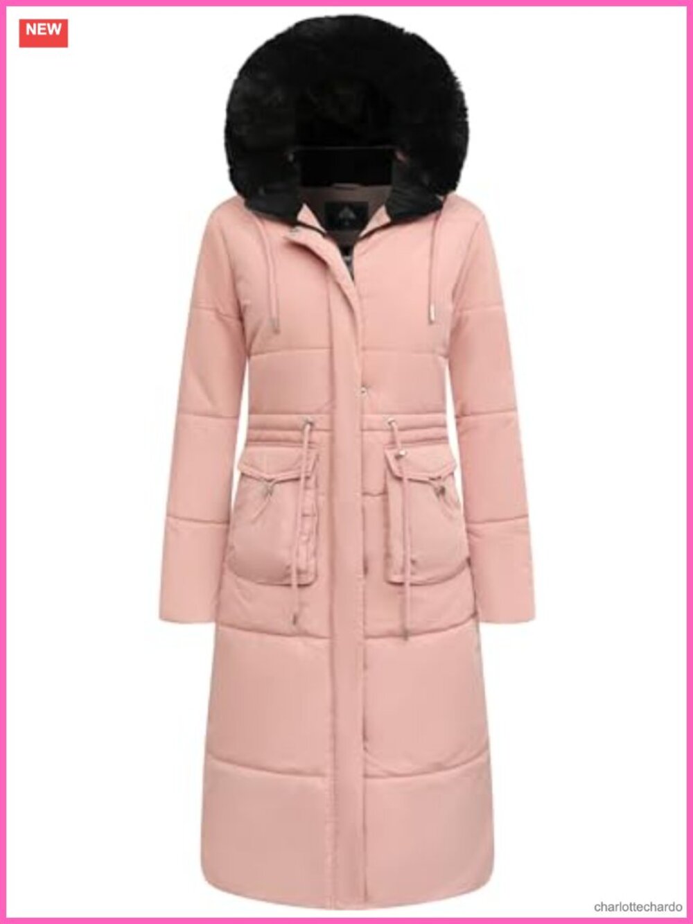 Women's Long Maxi Down Jacket Waterproof Winter Puffer Coat Faux Fur Hood